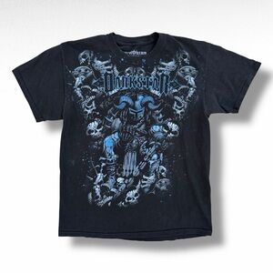 Vintage Y2K Darkstar Skateboards T-Shirt Black Size Medium Grunge Skate Skulls